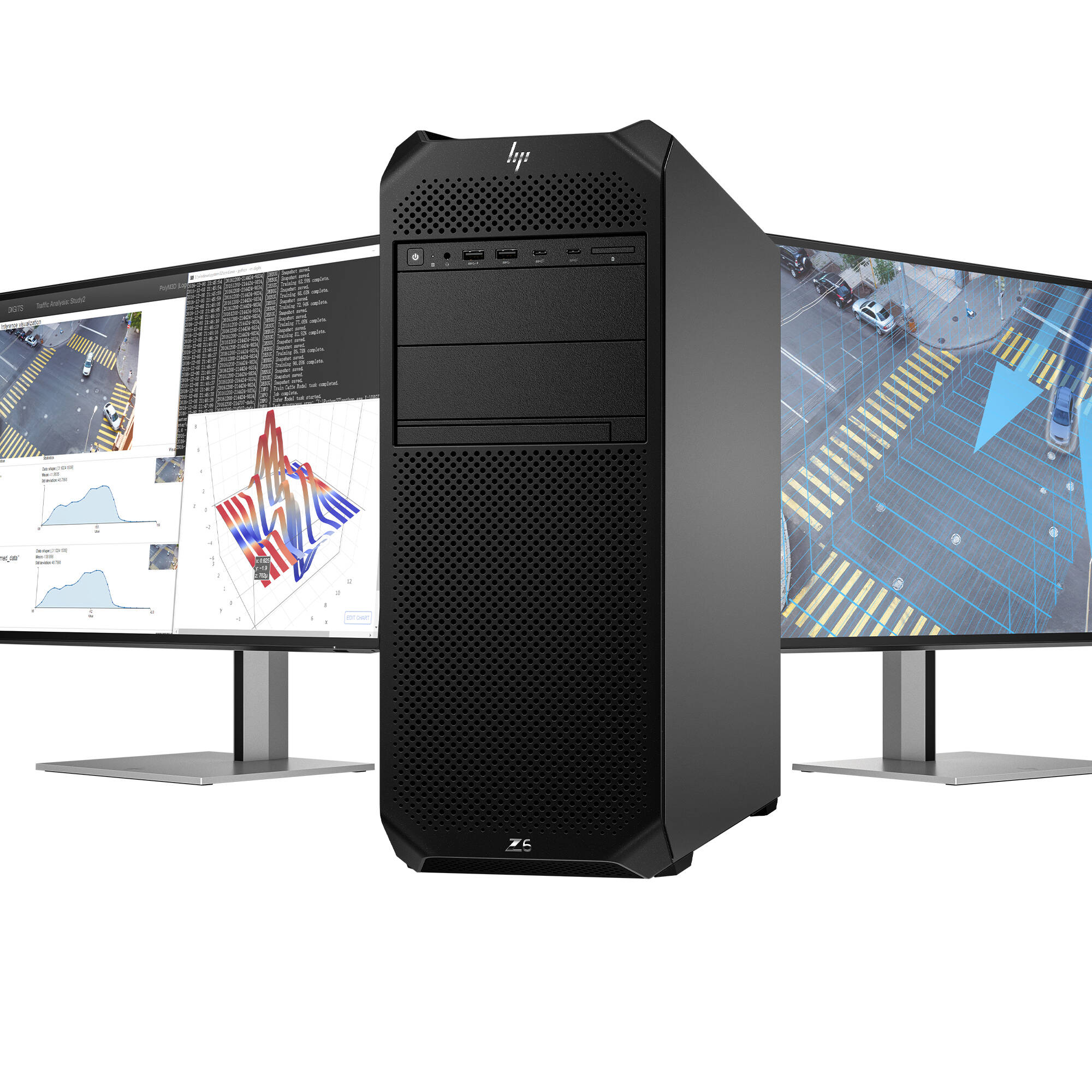 HP Z6 G5 tower workstation with Intel Xeon W5-3525, NVIDIA RTX 4000 Ada, 16 GB memory, and 512 GB SSD — view 4