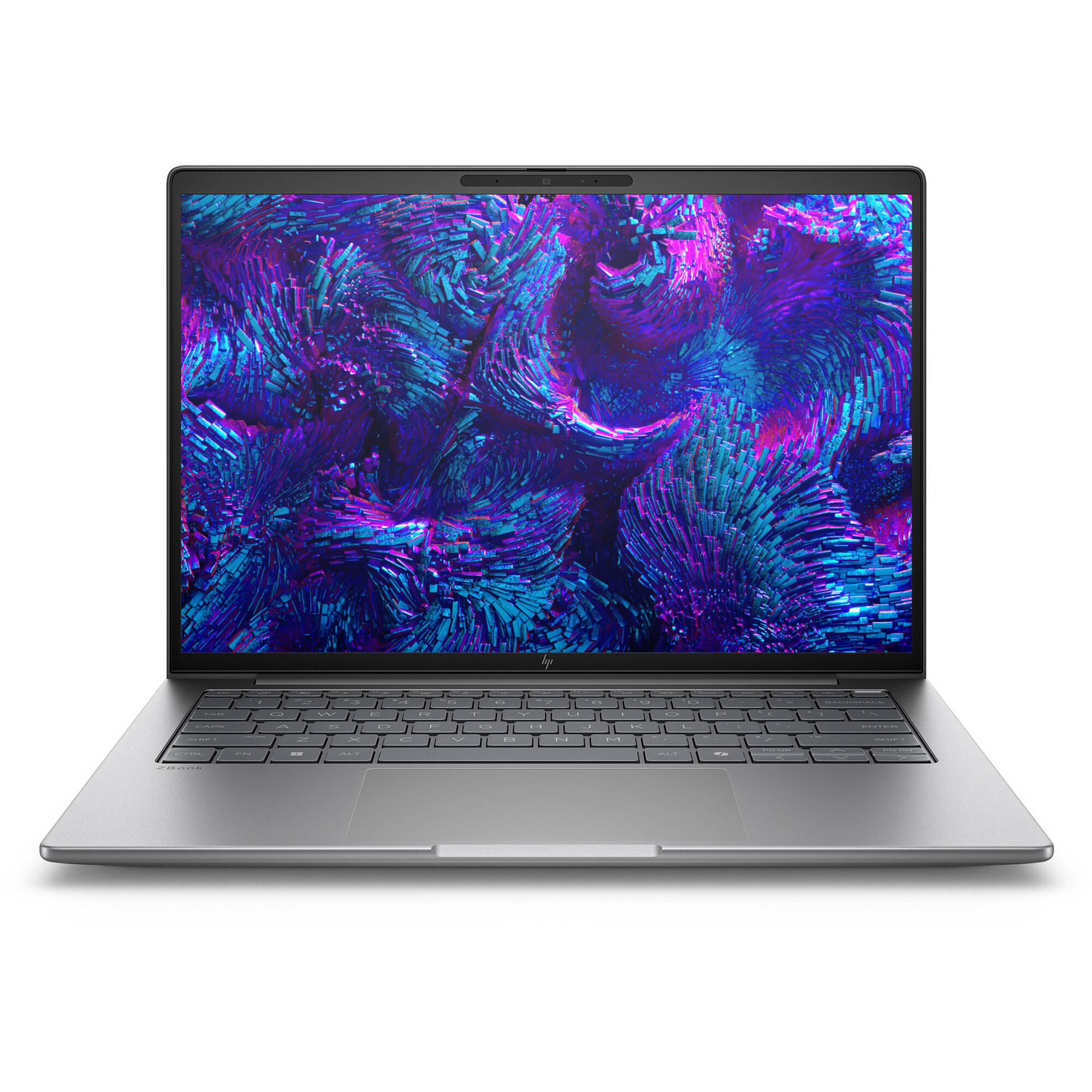 HP ZBook 8 G1i 14 mobile workstation with 14-inch display and silver chassis — view 2