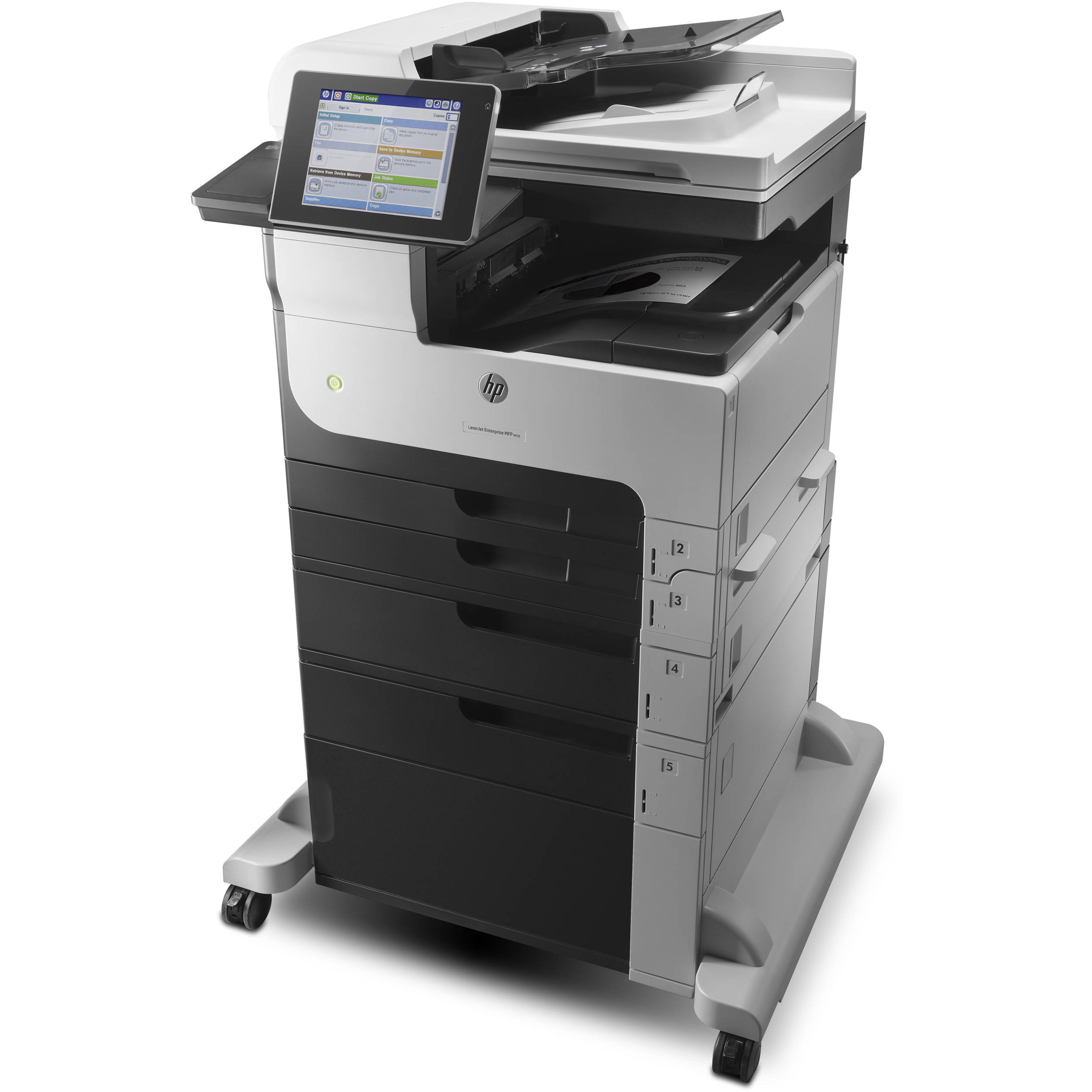 HP LaserJet Enterprise MFP M725z monochrome multifunction printer for enterprise office workflows — view 2