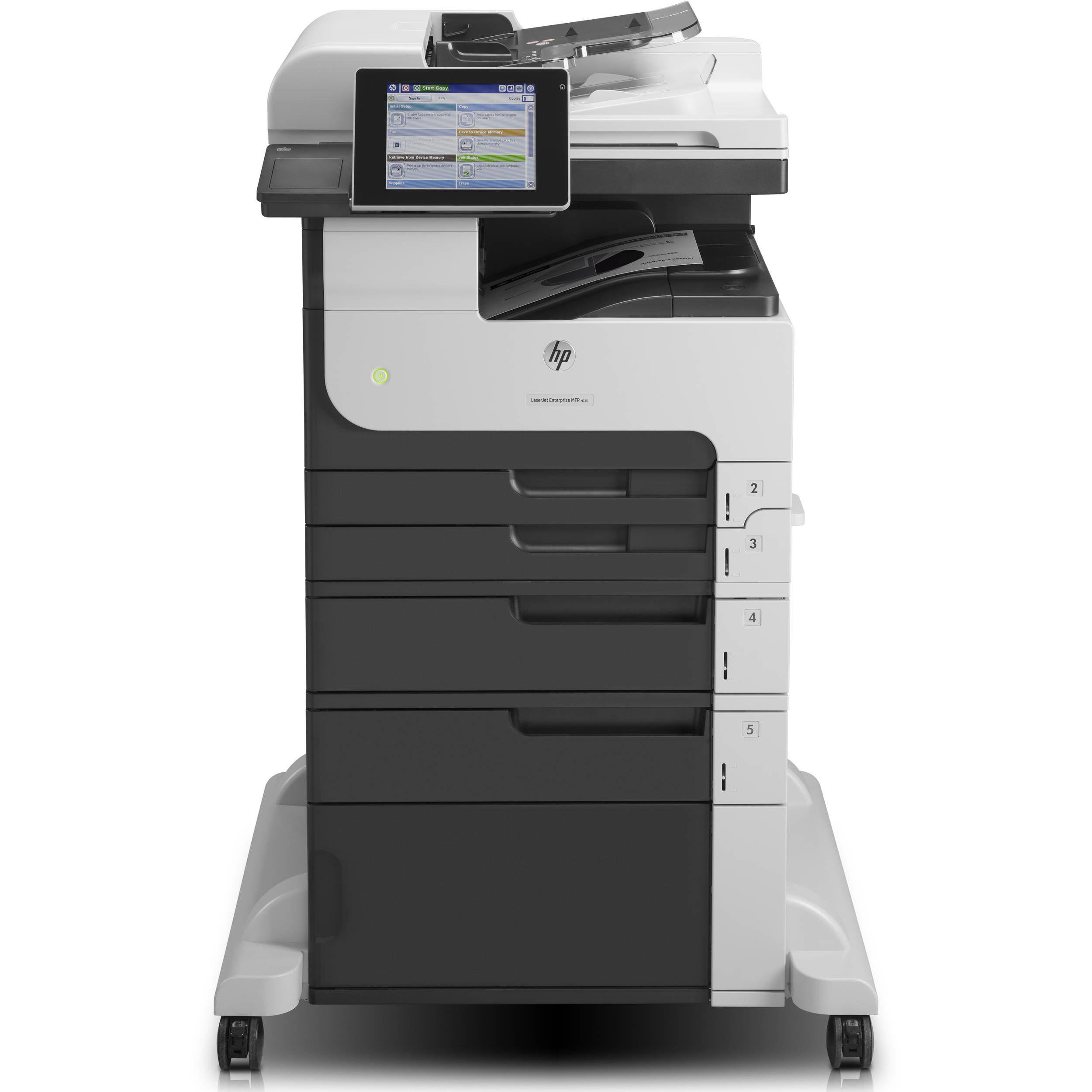 HP LaserJet Enterprise MFP M725z monochrome multifunction printer for enterprise office workflows — view 3