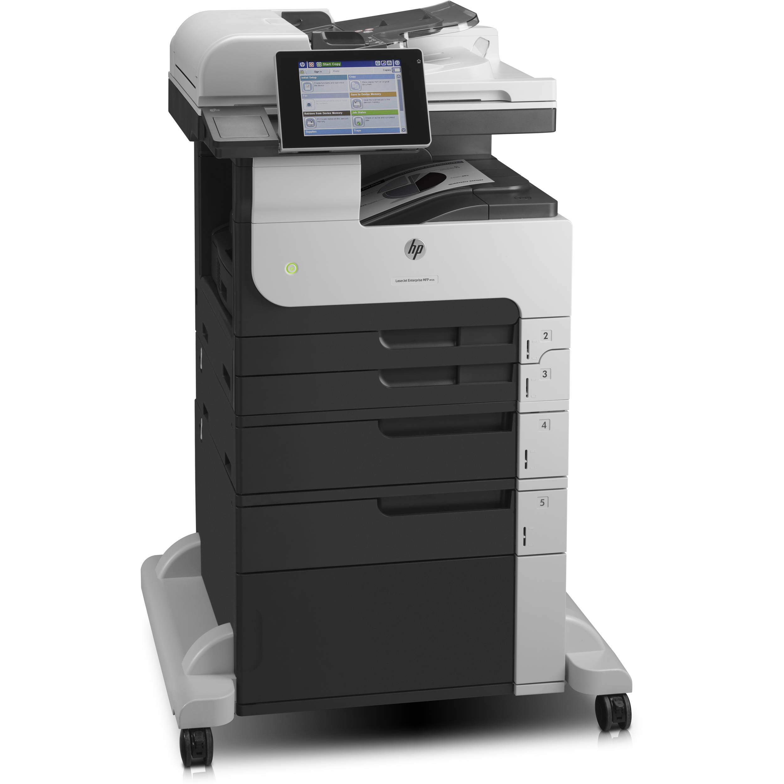HP LaserJet Enterprise MFP M725z monochrome multifunction printer for enterprise office workflows — view 7