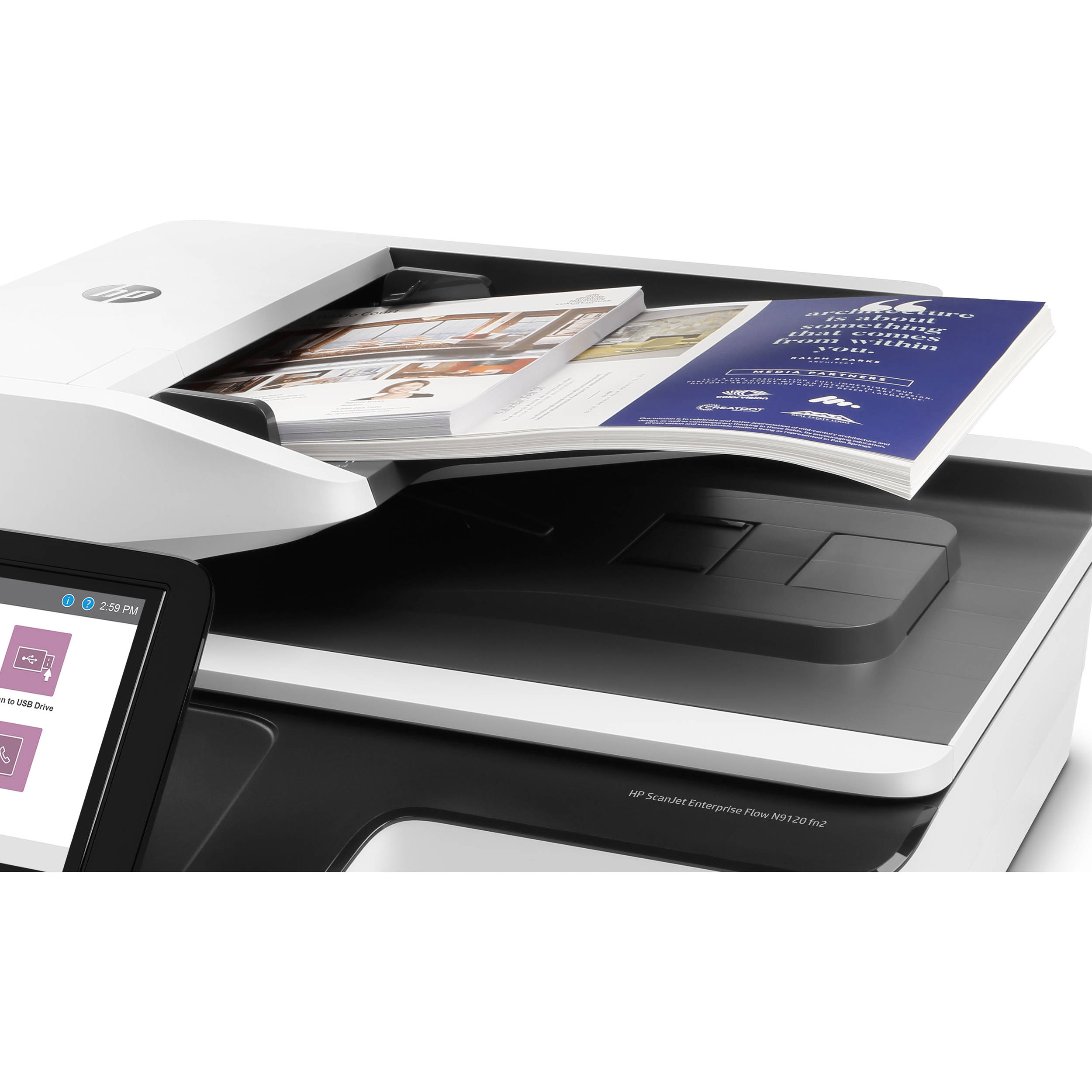 HP ScanJet Ent Flow N9120 fn2 enterprise flatbed scanner for shared office document capture — view 11