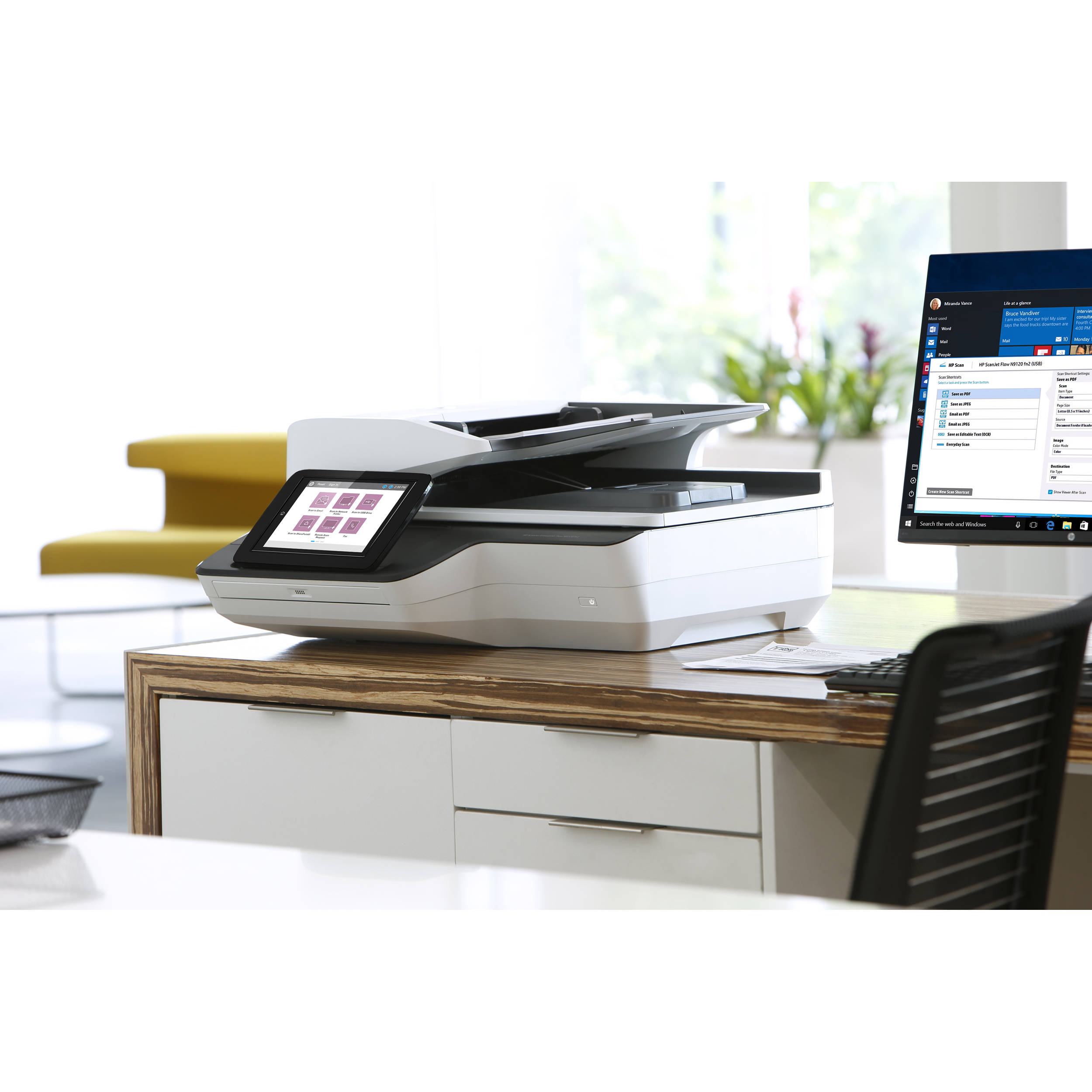 HP ScanJet Ent Flow N9120 fn2 enterprise flatbed scanner for shared office document capture — view 15