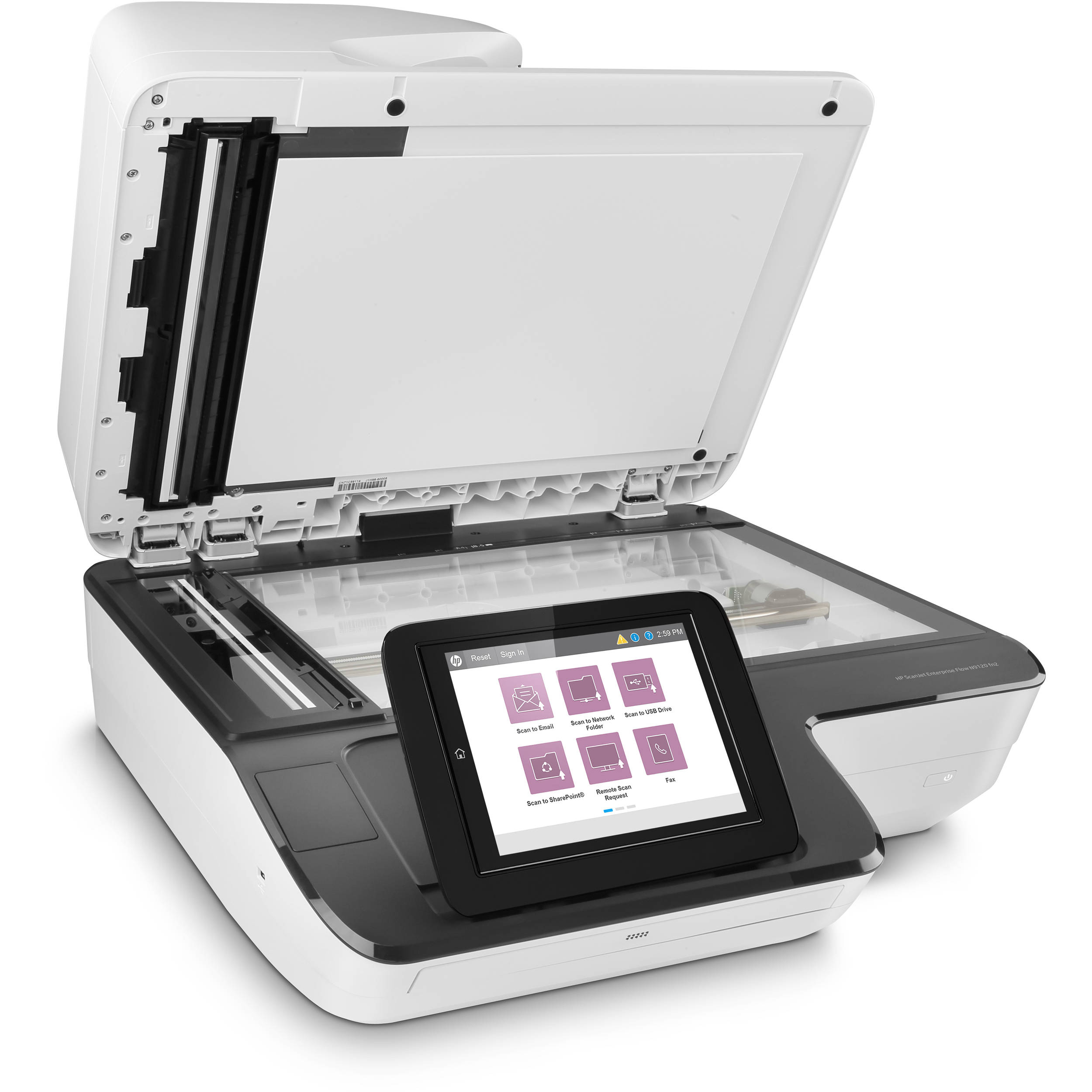 HP ScanJet Ent Flow N9120 fn2 enterprise flatbed scanner for shared office document capture — view 6