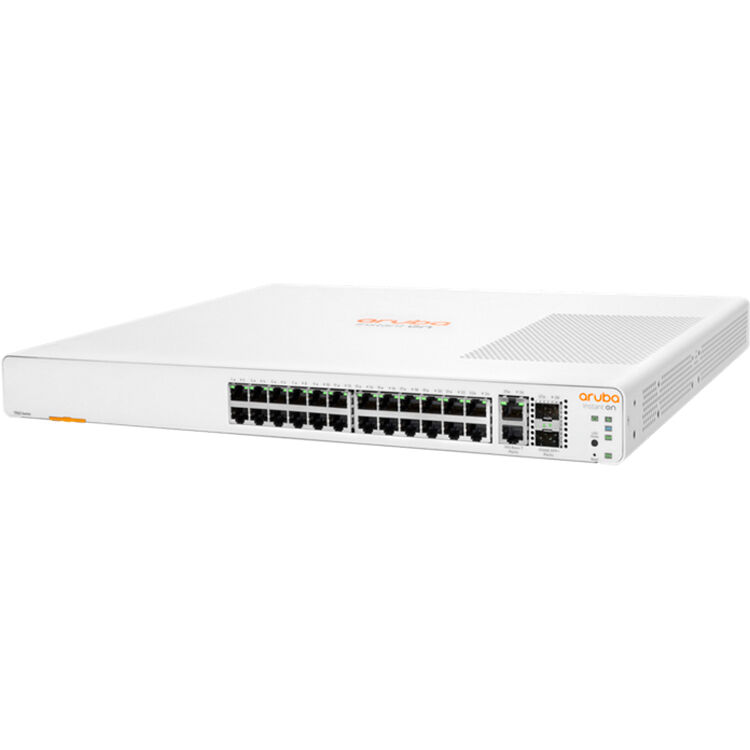 HPE Aruba Instant On 1960 24-port Gigabit smart-managed Layer 2+ switch with 10GBase-T and SFP+ uplinks — view 2
