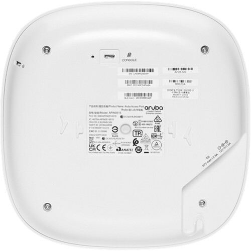 HPE Networking Instant On AP25 Aruba indoor Wi‑Fi 6 access point with 4x4 design — view 5