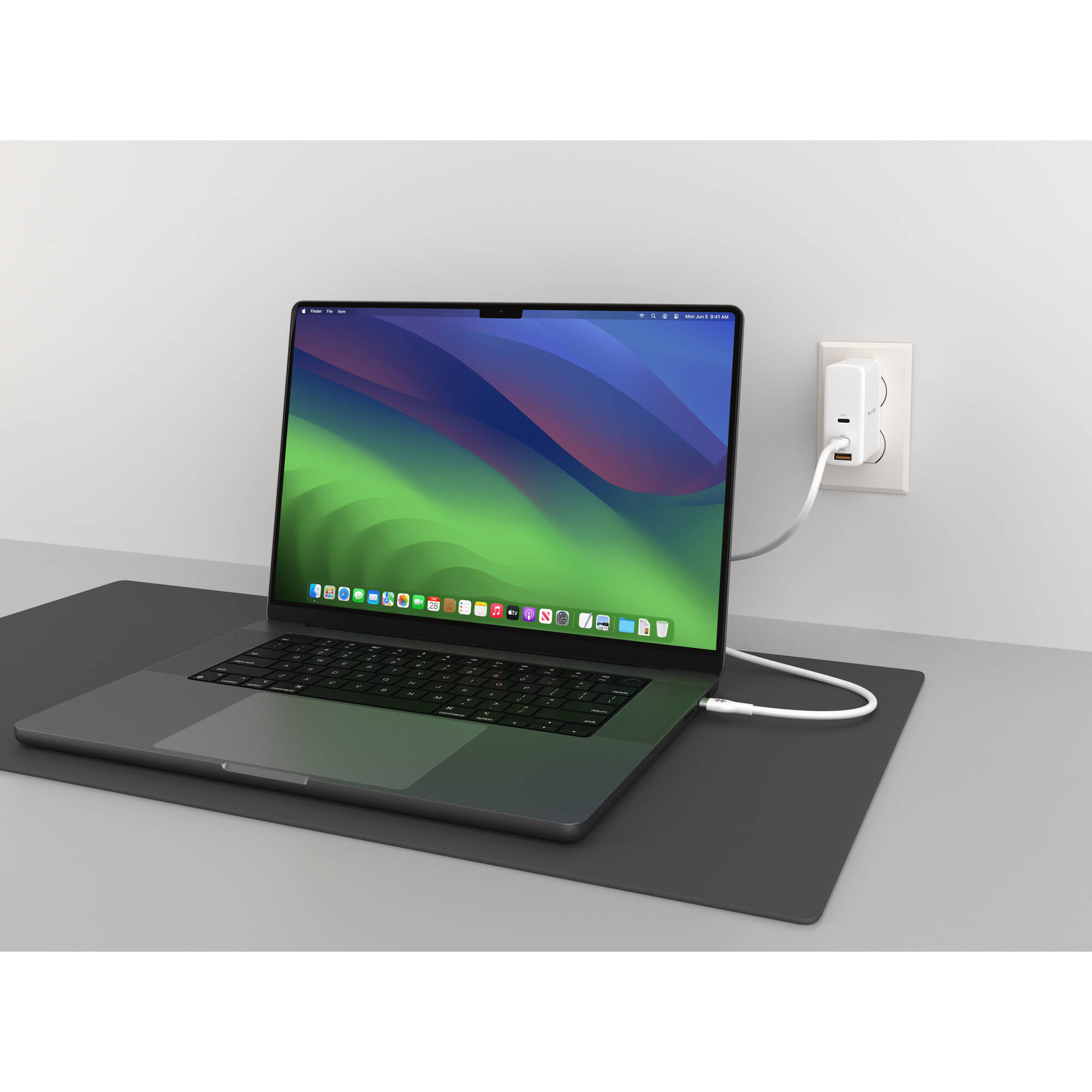 White 1 m silicone USB-C charging cable rated for 240 W power delivery — view 7