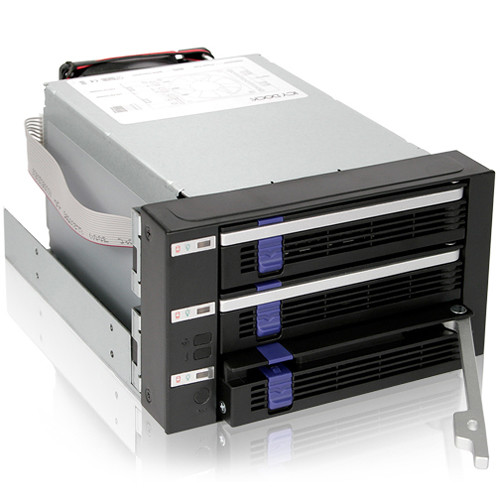 ICY DOCK FATCAGE MB153SP-B 3BAY EZ-TRAY 3.5 SATA HOT-SWAP BACKPLANE CAGE — view 2