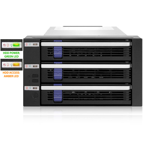 ICY DOCK FATCAGE MB153SP-B 3BAY EZ-TRAY 3.5 SATA HOT-SWAP BACKPLANE CAGE — view 4