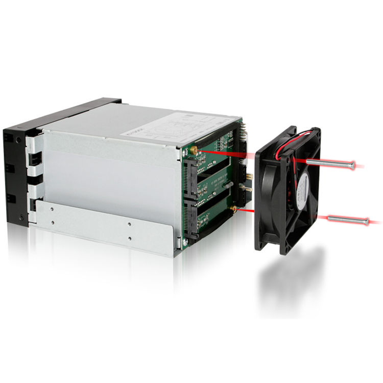 ICY DOCK FATCAGE MB153SP-B 3BAY EZ-TRAY 3.5 SATA HOT-SWAP BACKPLANE CAGE — view 6