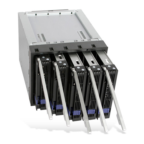 ICY DOCK FATCAGE MB155SP-B 5BAY EZ-TRAY 3.5 SATA HOT-SWAP BACKPLANE CAGE — view 3