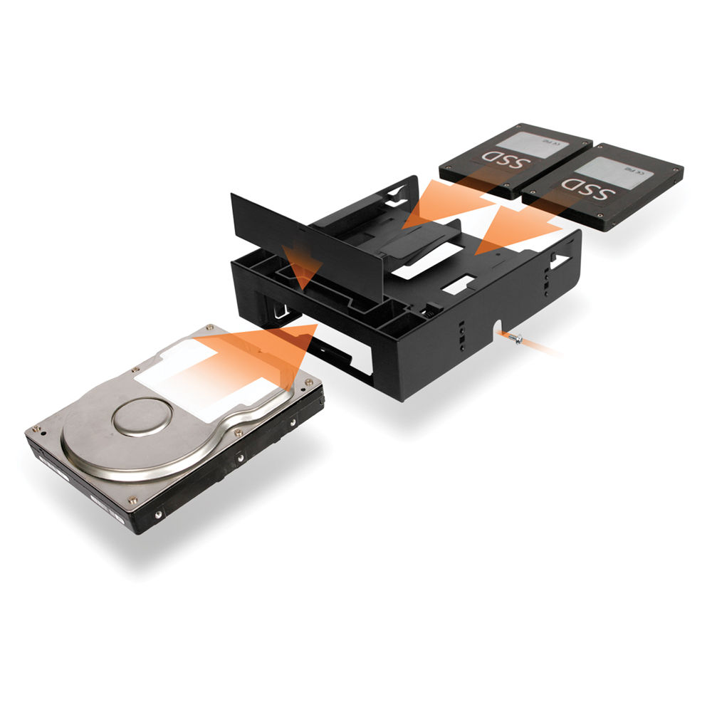 ICY DOCK FLEX-FIT TRIO MB343SP front bay bracket for dual 2.5-inch and one 3.5-inch drives — view 11