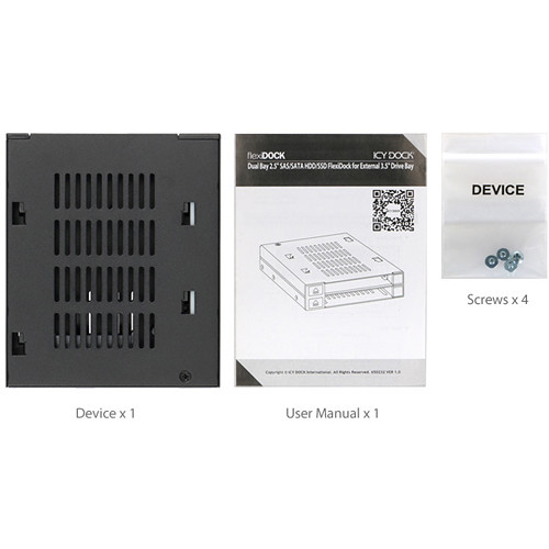 ICY DOCK FLEXIDOCK MB522SP-B dual 2.5-inch trayless hot-swap mobile rack for 5.25-inch bay — view 11