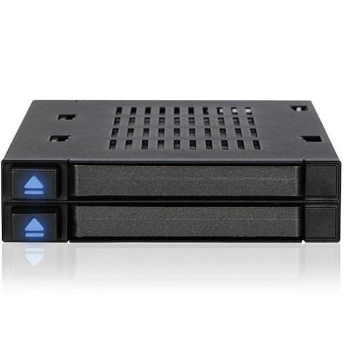 ICY DOCK FLEXIDOCK MB522SP-B dual 2.5-inch trayless hot-swap mobile rack for 5.25-inch bay — view 3