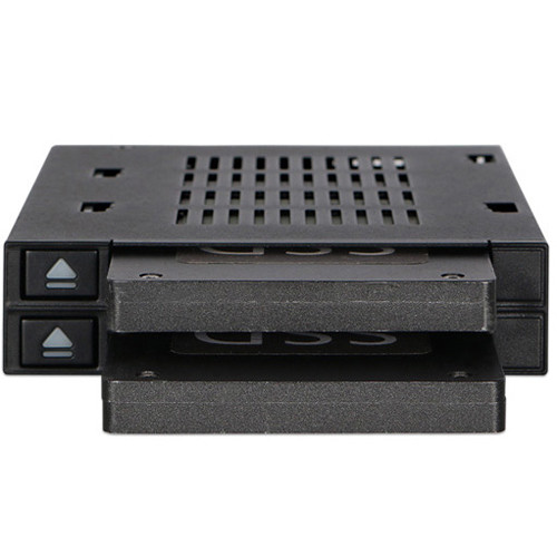 ICY DOCK FLEXIDOCK MB522SP-B dual 2.5-inch trayless hot-swap mobile rack for 5.25-inch bay — view 4