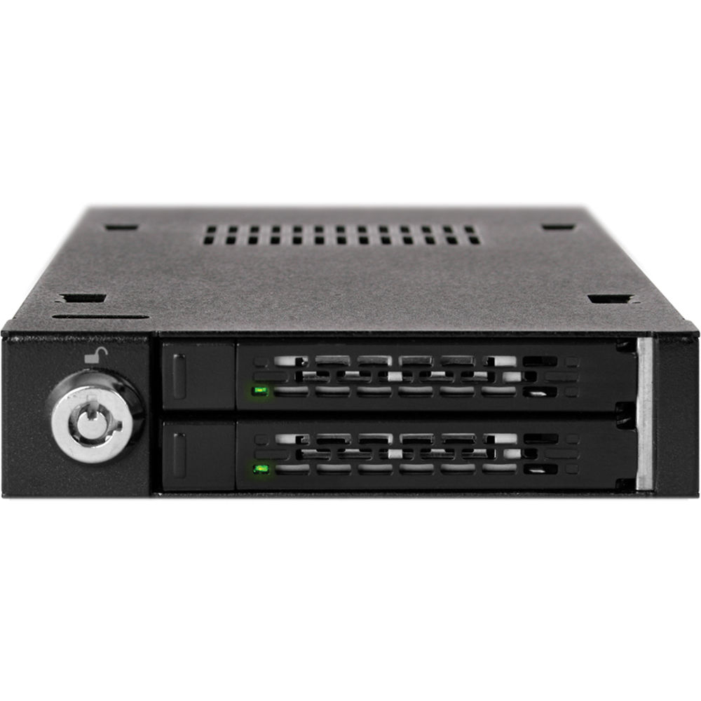 ICY DOCK TOUGHARMOR MB992SK-B metal internal mobile rack for two 2.5-inch drives in a 3.5-inch bay — view 2