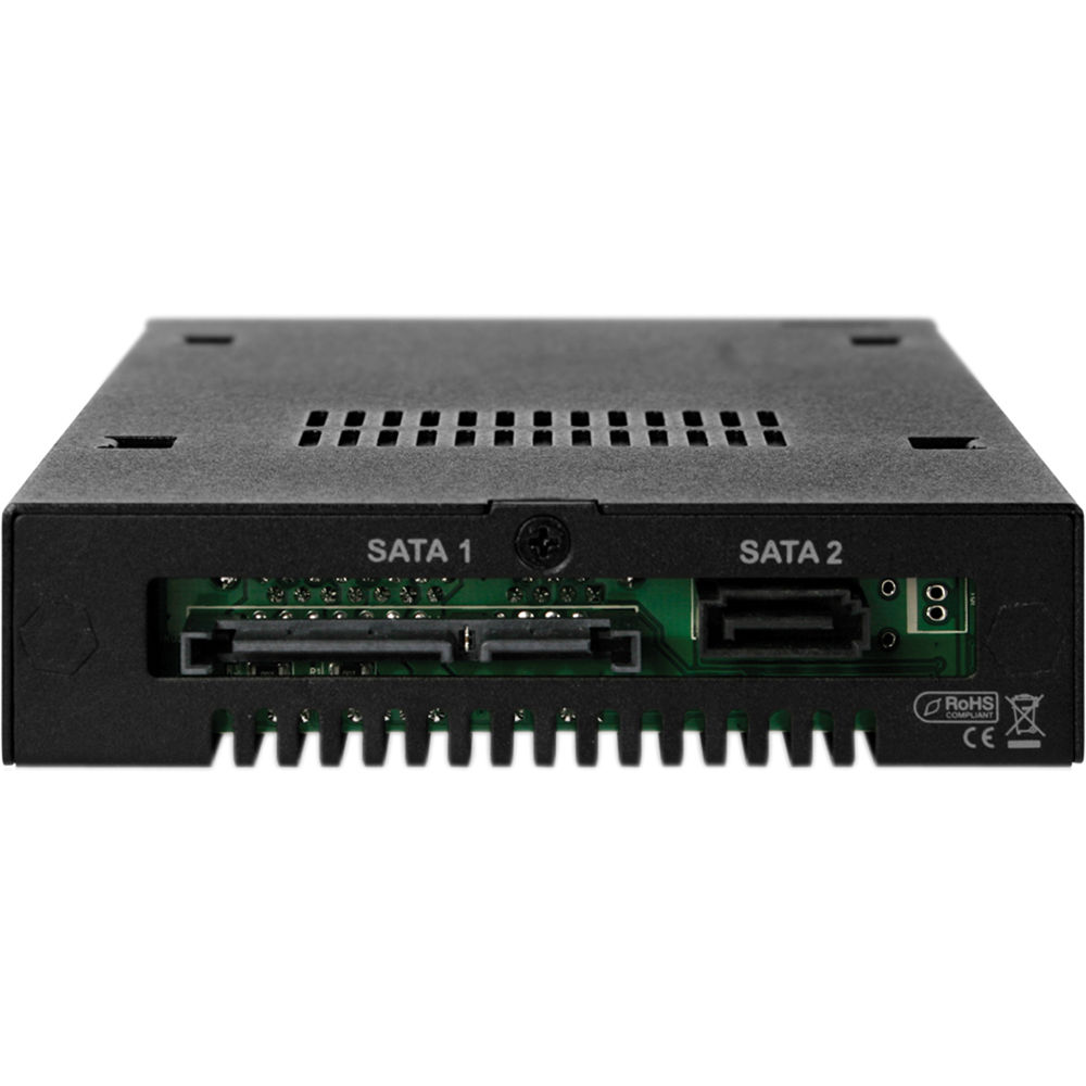 ICY DOCK TOUGHARMOR MB992SK-B metal internal mobile rack for two 2.5-inch drives in a 3.5-inch bay — view 3