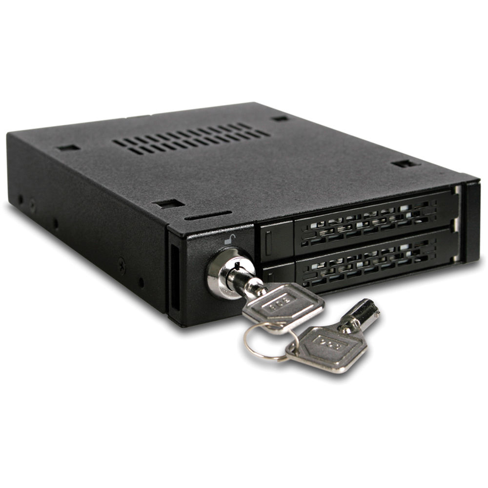 ICY DOCK TOUGHARMOR MB992SK-B metal internal mobile rack for two 2.5-inch drives in a 3.5-inch bay — view 5