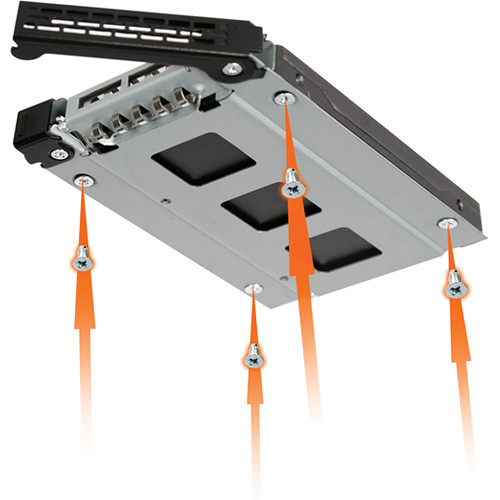 ICY DOCK TOUGHARMOR MB992SK-B metal internal mobile rack for two 2.5-inch drives in a 3.5-inch bay — view 8