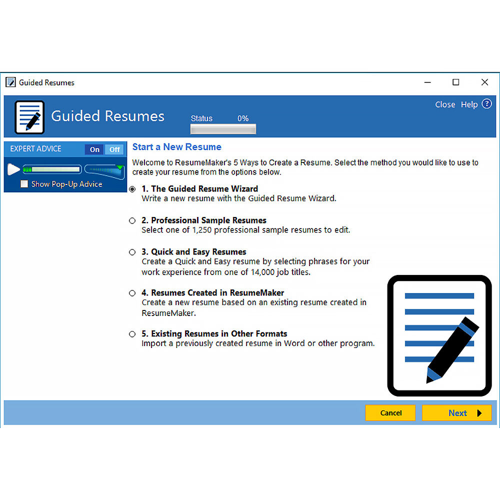 ResumeMaker Pro Deluxe 20 ESD resume creation software for professional job applications — view 3