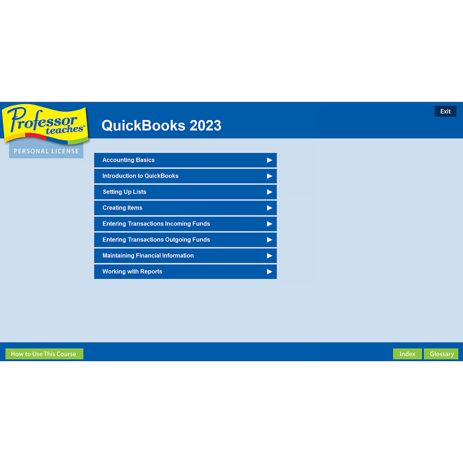 PROFESSOR TEACHES QUICKBOOKS 2023 - TUTORIAL SET - WINDOWS - ESD — view 2