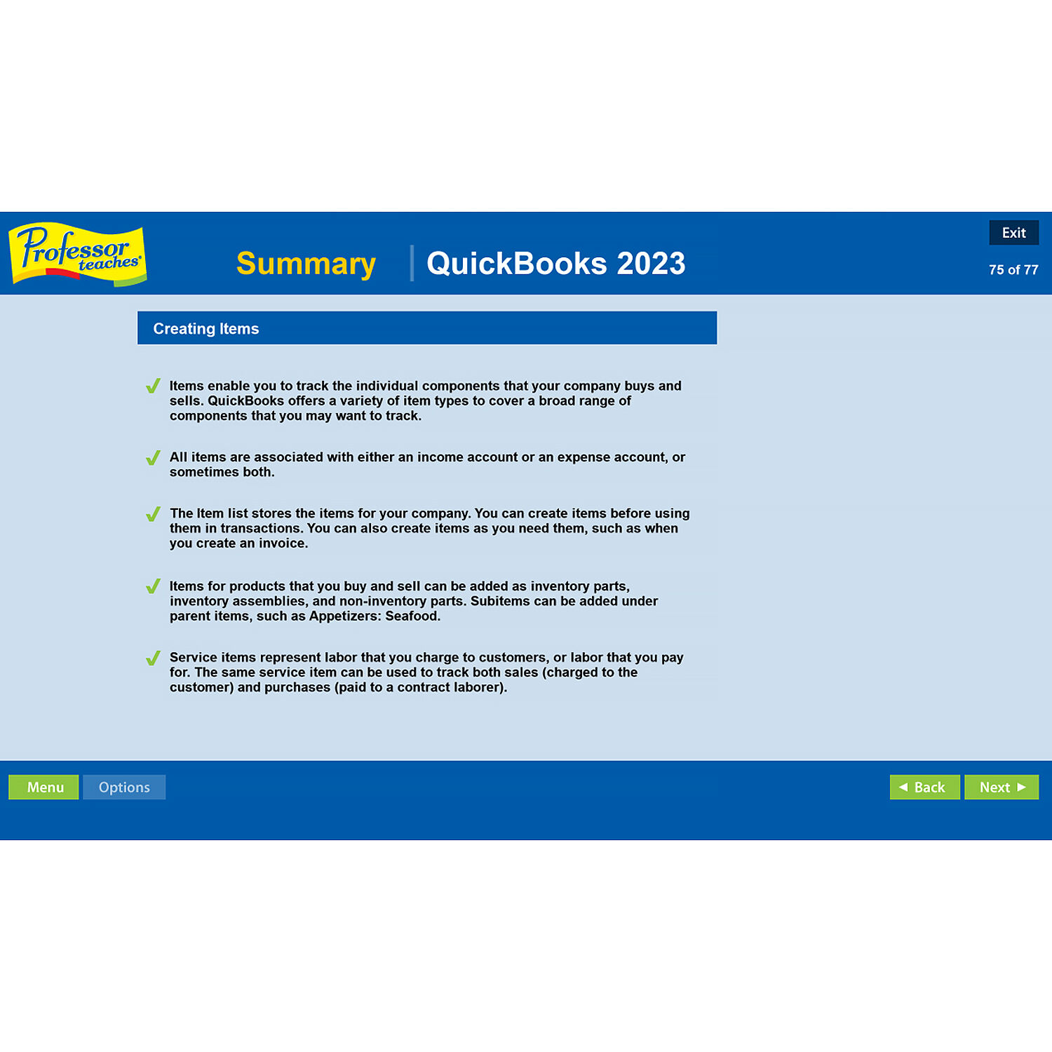PROFESSOR TEACHES QUICKBOOKS 2023 - TUTORIAL SET - WINDOWS - ESD — view 3