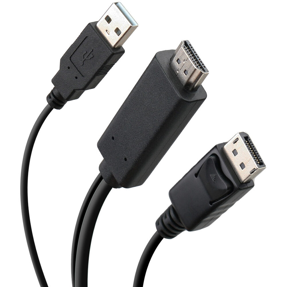 IOGEAR 6 ft 4K HDMI to DisplayPort USB KVM cable kit with audio — view 2