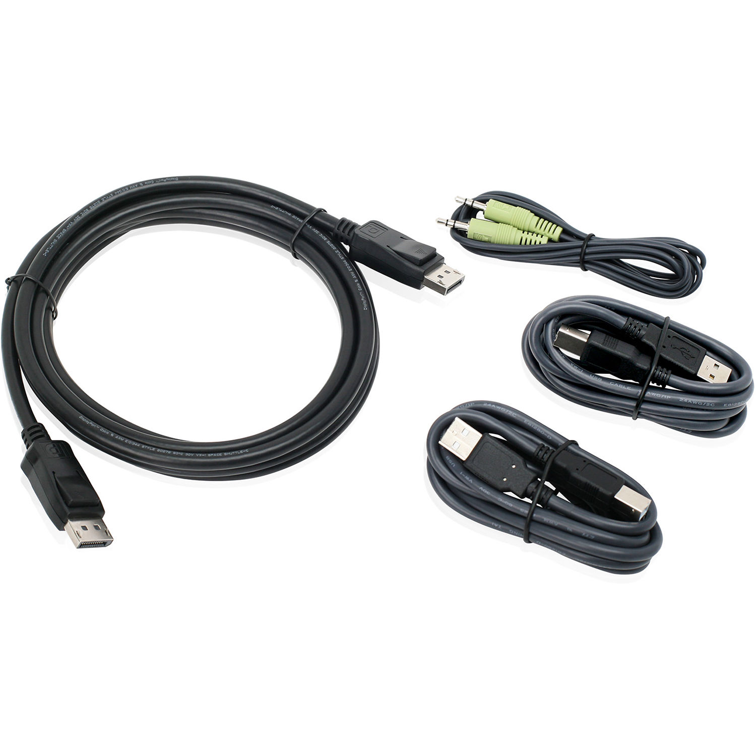 10 FT. DISPLAYPORT, USB KVM CABLE KIT WITH AUDIO (TAA) — view 2