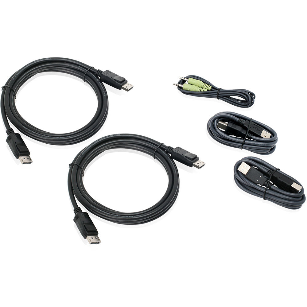 10 FT. DUAL VIEW DISPLAYPORT, USB KVM CABLE KIT WITH AUDIO (TAA) — view 2