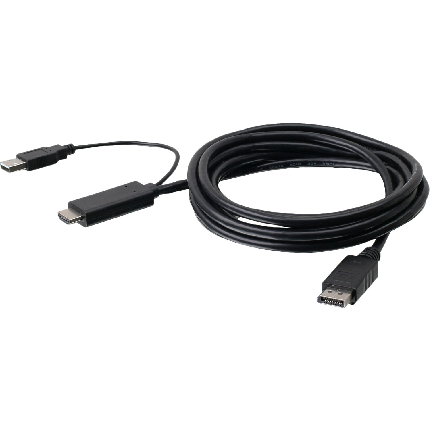 IOGEAR 6 ft HDMI to DisplayPort cable with HDMI male connector — view 2
