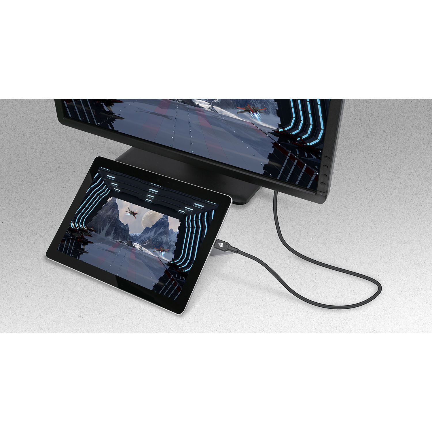 THE USB-C TO DISPLAYPORT 4K CABLE EASILY CONNECTS YOUR USB-C LAPTOP OR TABLET TO — view 4