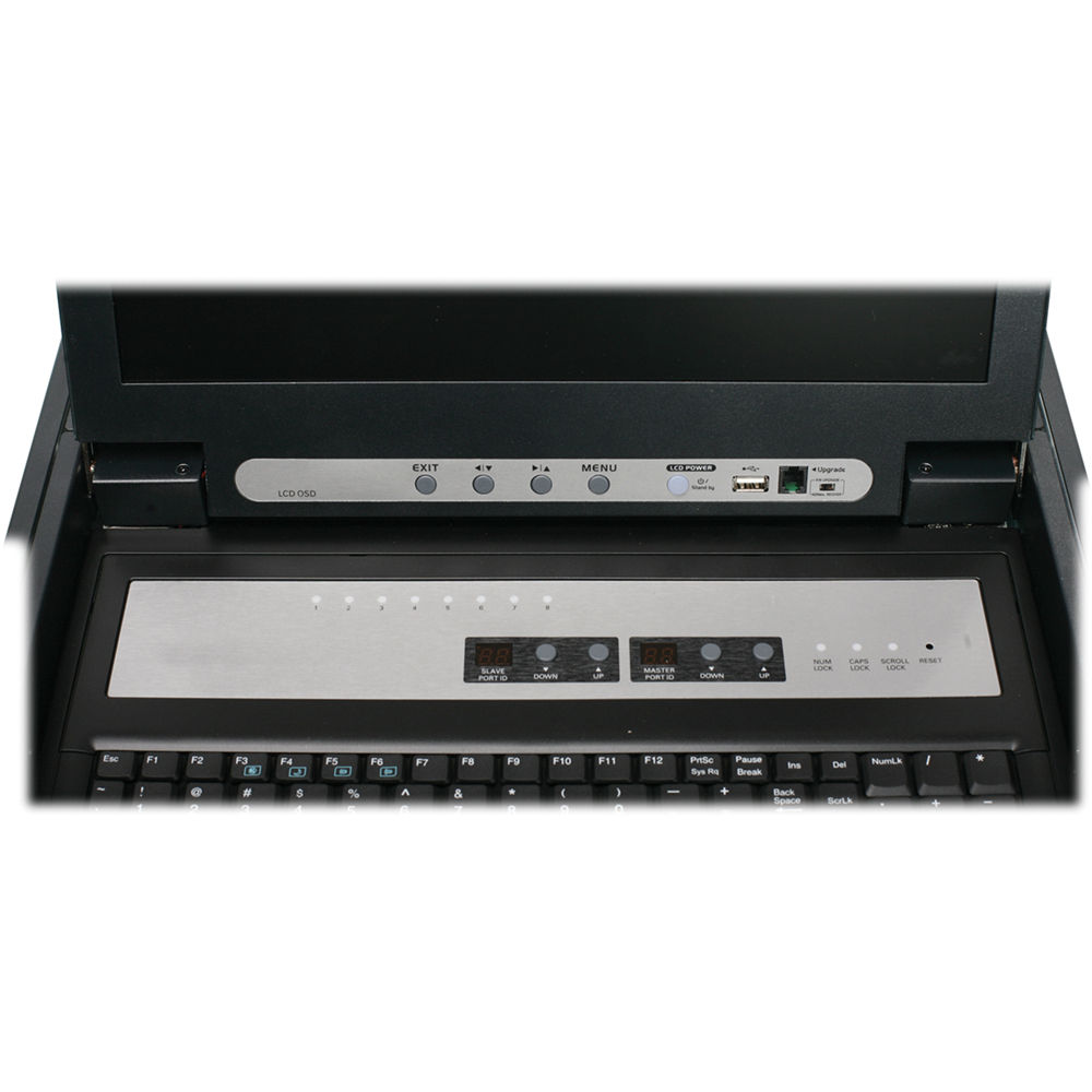 8 PORT 17  LCD COMBO KVM SWITCH.COMPUTER SELECTION VIA FRONT PANEL LED, OSD, AND — view 2
