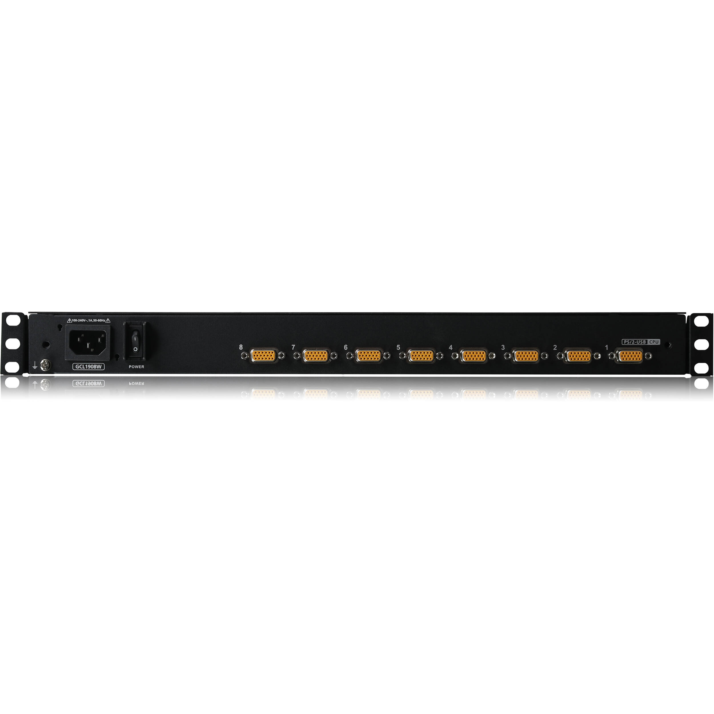 IOGEAR GCL1908W 18.5-inch widescreen LCD 8-port rack-mount KVM console — view 4
