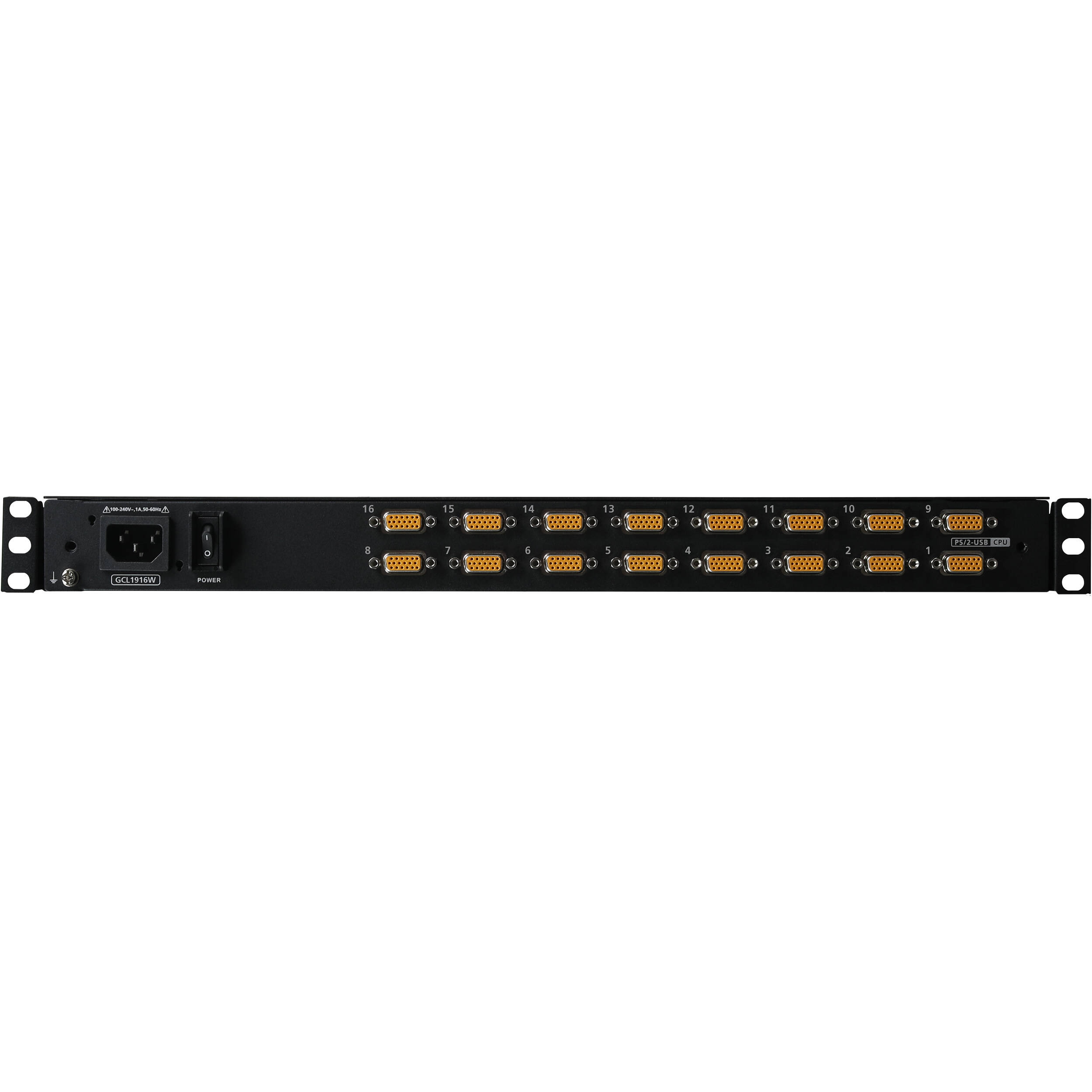 IOGEAR GCL1908WKITU 18.5-inch widescreen 8-port LCD KVM console for VGA, USB, and PS/2 systems — view 2