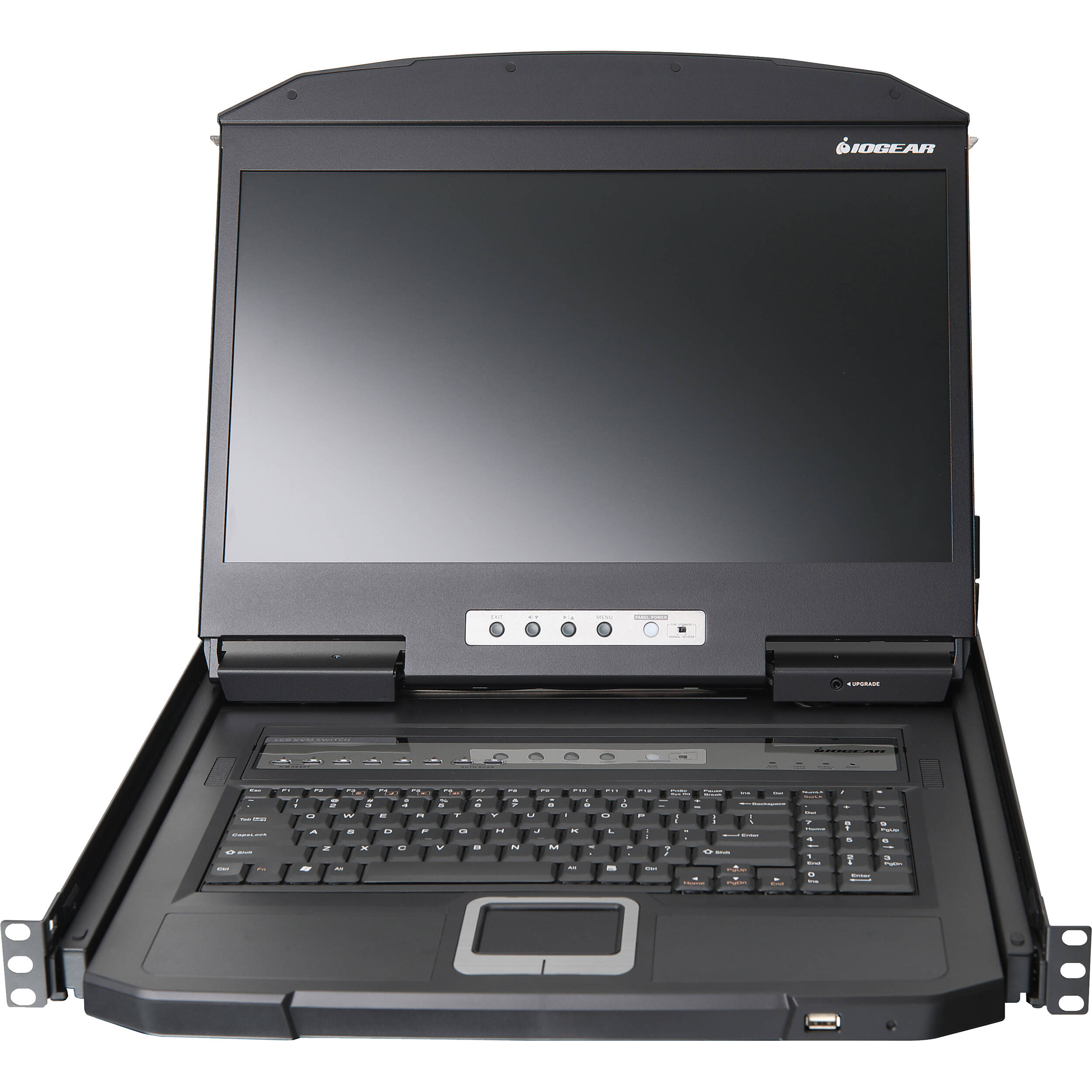 IOGEAR GCL1908WKITU 18.5-inch widescreen 8-port LCD KVM console for VGA, USB, and PS/2 systems — view 4
