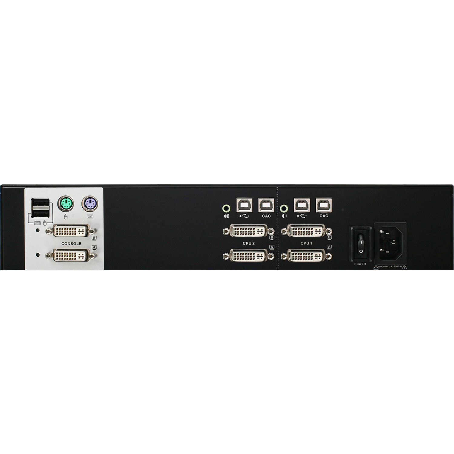 IOGEAR GCS1222TAA3 secure 2-port DVI KVM switch for controlled-access desktop use — view 4