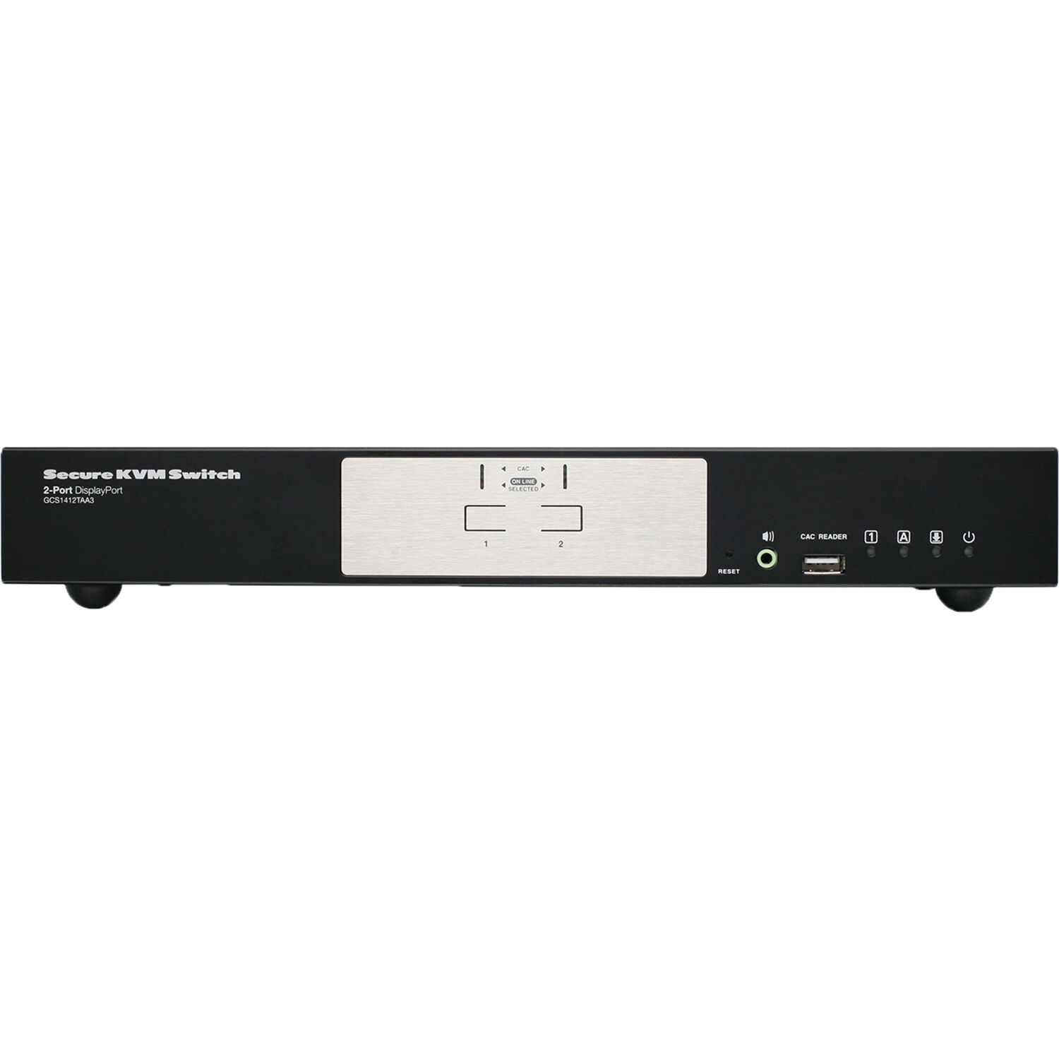 IOGEAR GCS1412TAA3 2-port DisplayPort secure KVM switch with NIAP PP 3.0 certification and CAC support — view 2