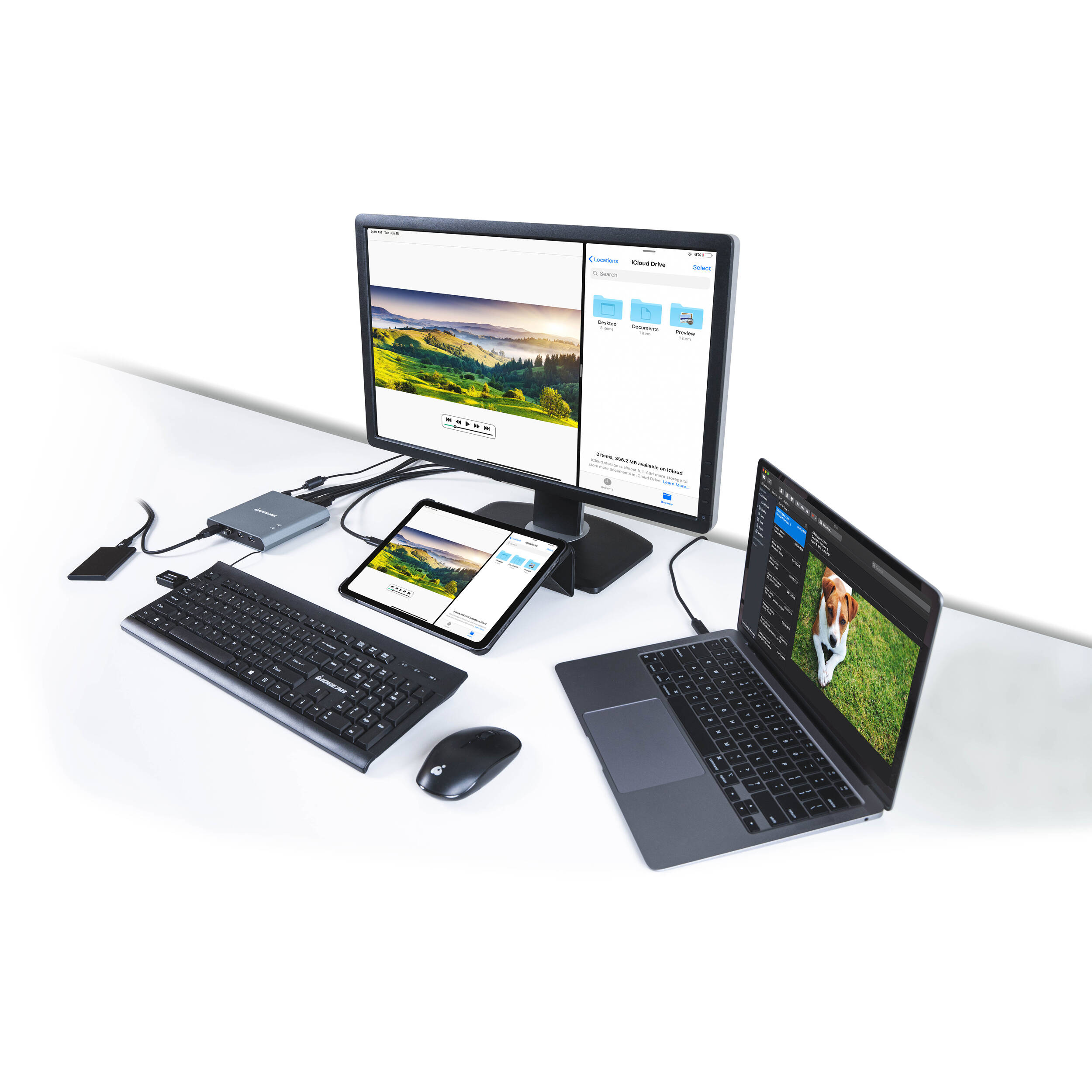 IOGEAR GCS1602CC 2-port 4K USB-C desktop KVM switch with DisplayPort output — view 5
