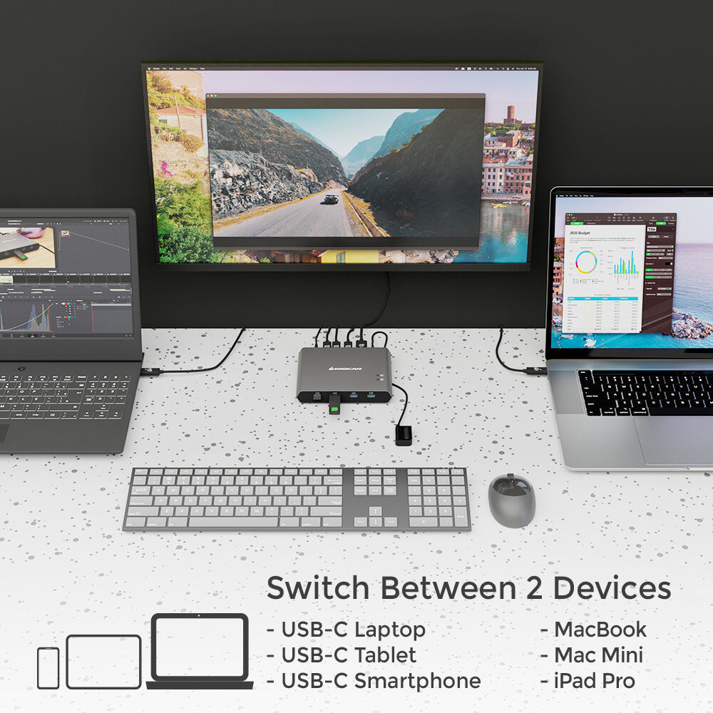 IOGEAR GCS1602CC 2-port 4K USB-C desktop KVM switch with DisplayPort output — view 9