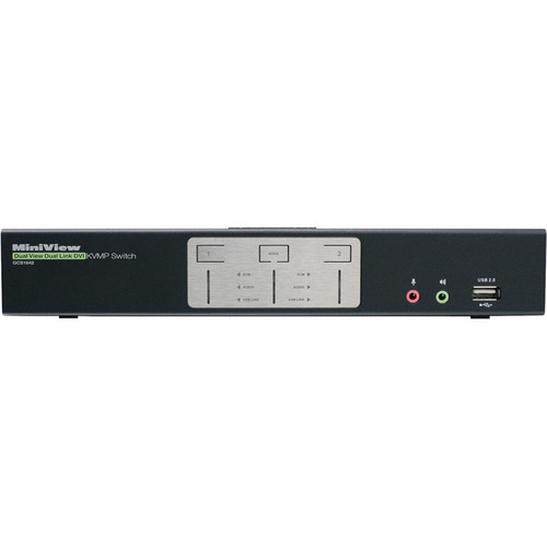 IOGEAR GCS1642 4-port DualView dual-link DVI KVMP switch with USB 2.0 peripheral sharing — view 2