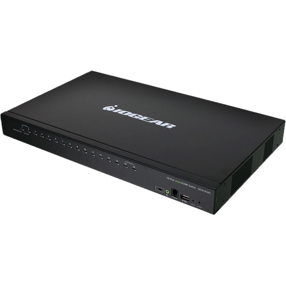 IOGEAR GCS1816H 16-port USB HDMI KVM switch TAA compliant for rack-mounted control — view 2