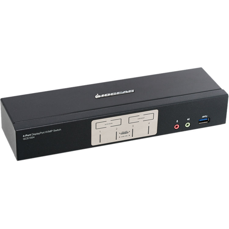 IOGEAR GCS1934-KM 4-port DisplayPort 1.2 desktop KVM switch for controlling multiple PCs — view 4