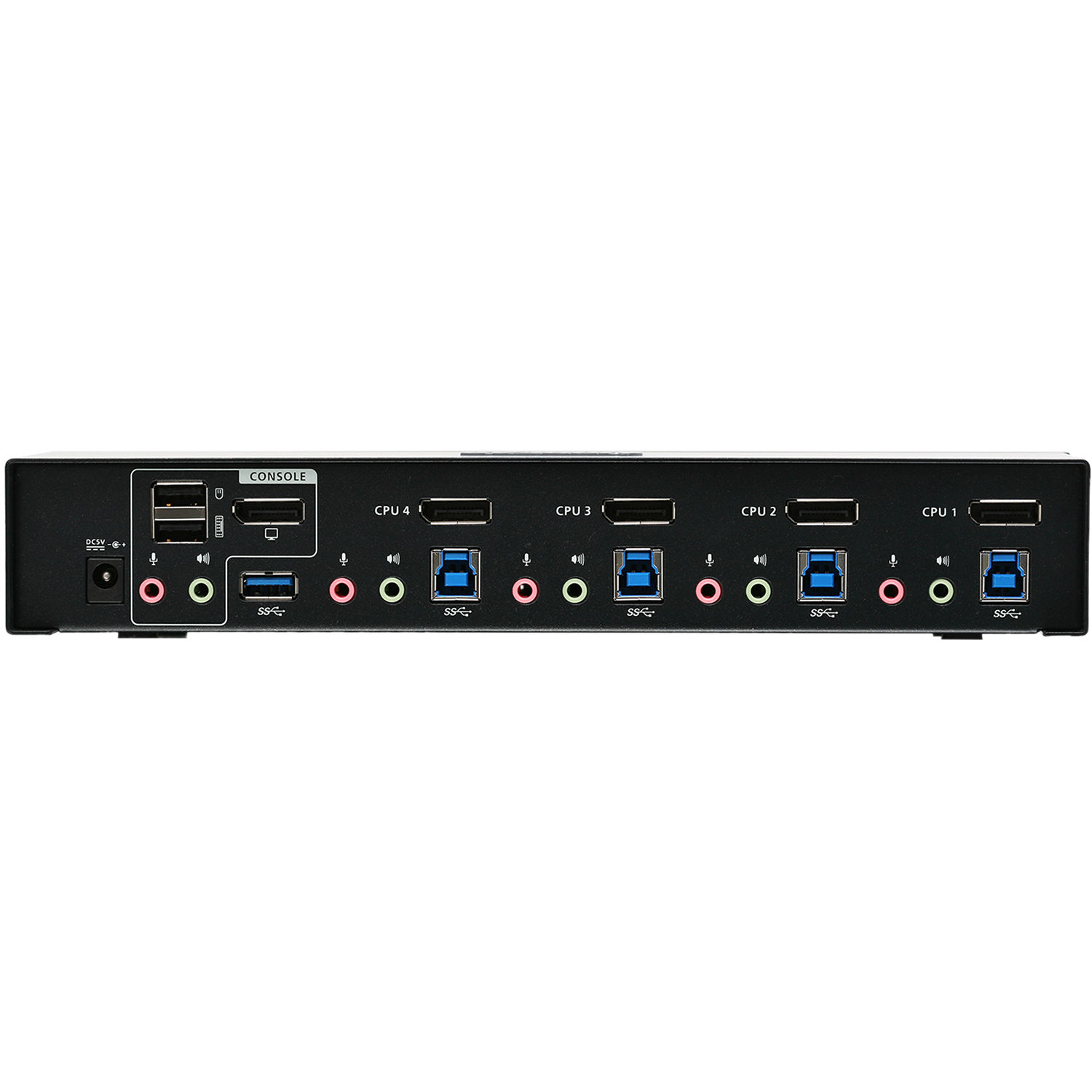 IOGEAR 4-port DisplayPort 1.2 KVMP switch with USB 3.1 Gen1 hub and audio, TAA compliant — view 4