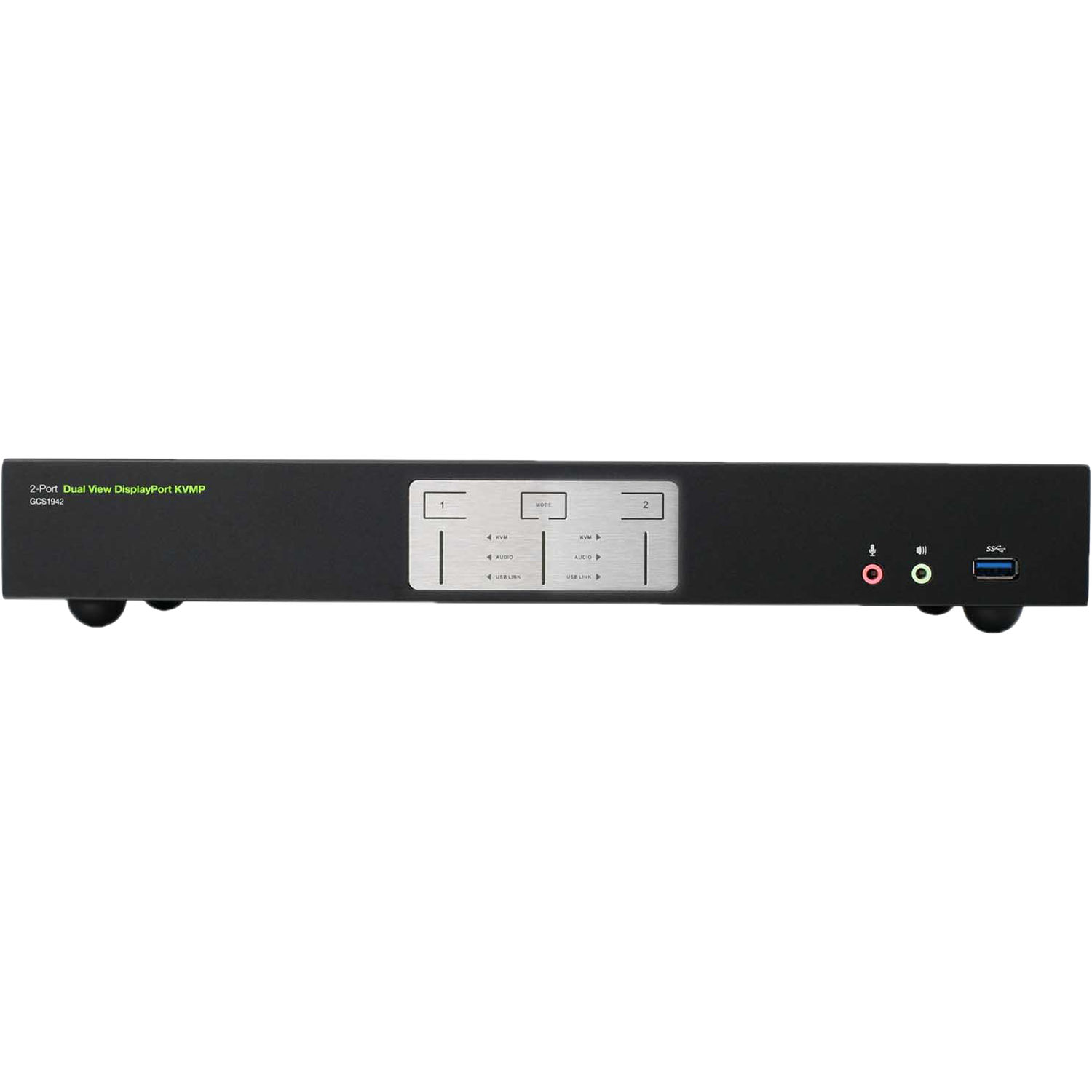 IOGEAR GCS1942 2-port 4K dual DisplayPort KVM switch for dual-view workstation control — view 3