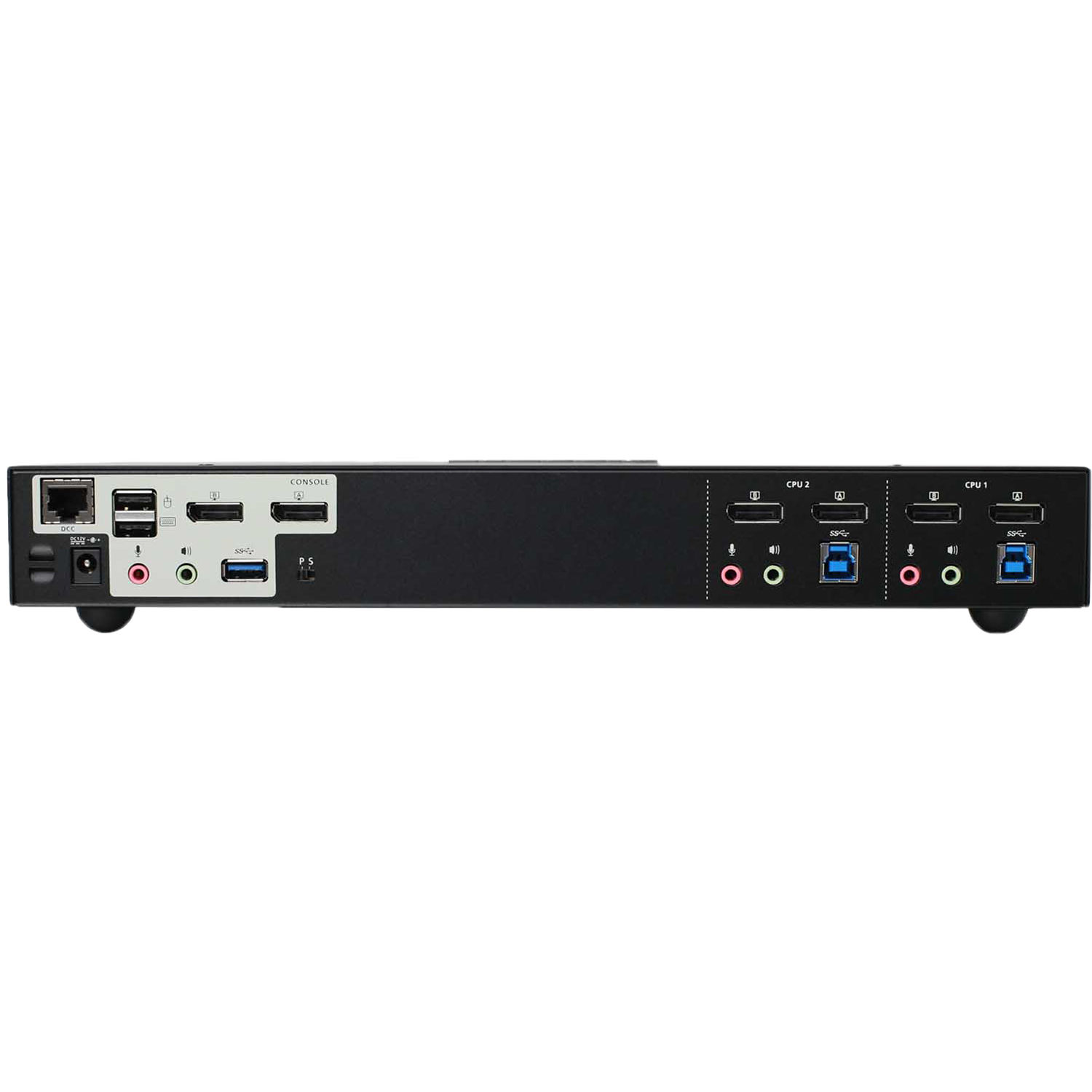 IOGEAR GCS1942 2-port 4K dual DisplayPort KVM switch for dual-view workstation control — view 4