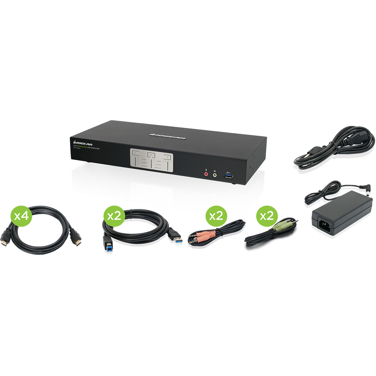 IOGEAR GCS1942H 2-port 4K dual view KVMP switch with HDMI for secure desktop control — view 4