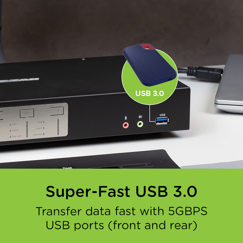 IOGEAR GCS1942H 2-port 4K dual view KVMP switch with HDMI for secure desktop control — view 8