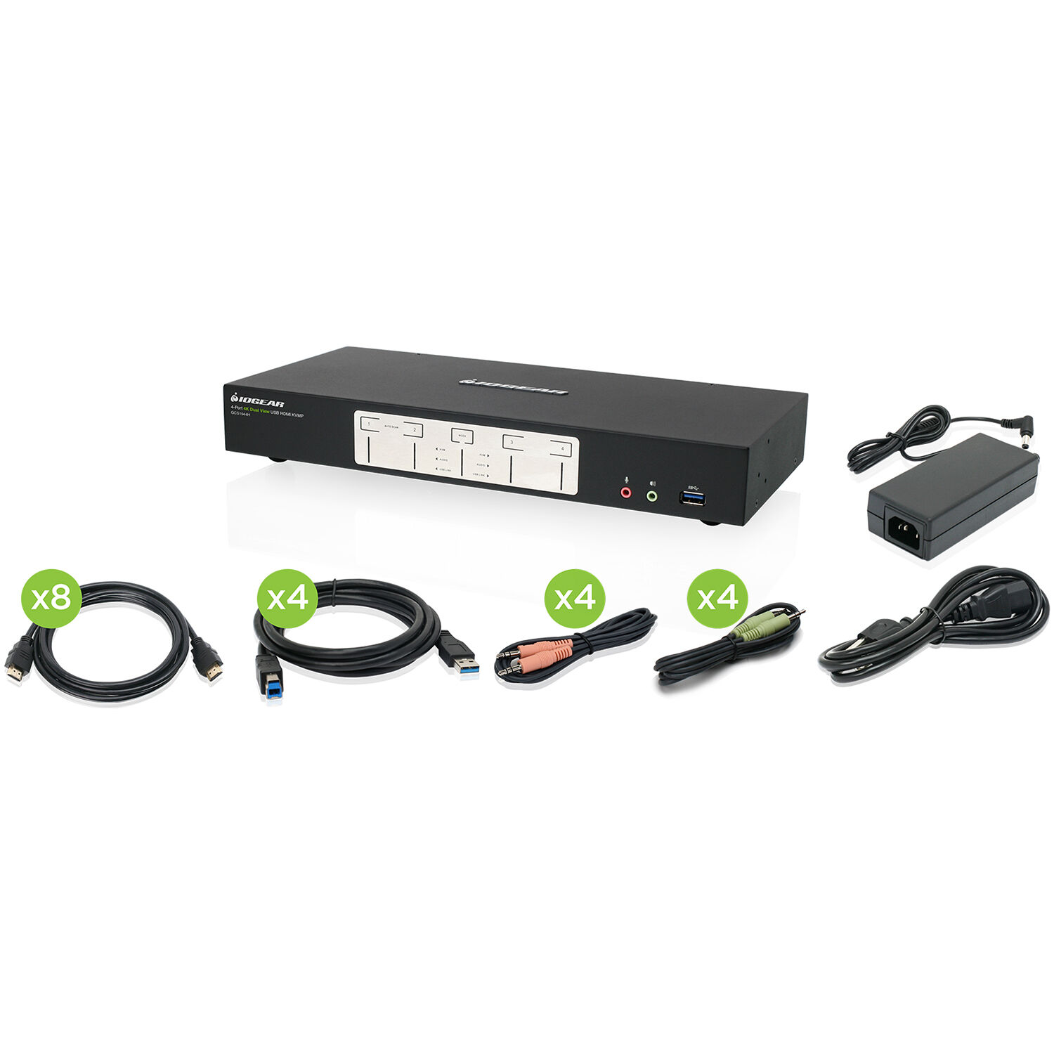 IOGEAR GCS1944H 4-port 4K dual view KVMP with HDMI TAA compliant — view 4