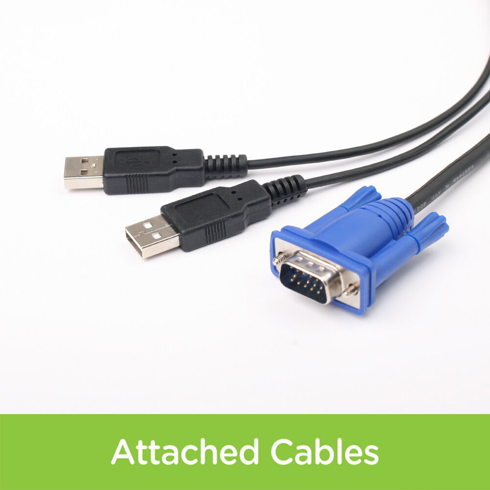 IOGEAR GCS24U 4-port USB cable KVM switch with wired remote for sharing one console across four computers — view 8
