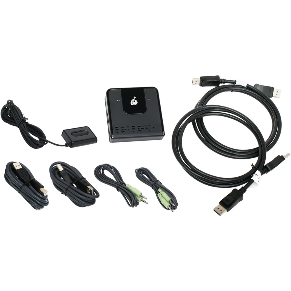 IOGEAR GCS62DP 2-port DisplayPort KVM switch for 4K dual-computer control — view 4